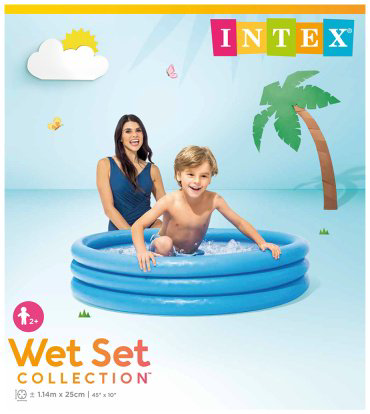 Бассейн надувной Intex 59416 NP, 114x114x25 см купить,NaN