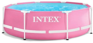Бассейн каркасный Intex Pink Frame Pool 28290 NP, 244x244x76 см