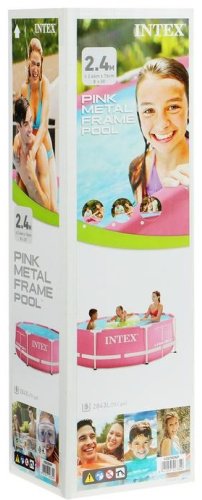 Бассейн каркасный Intex Pink Frame Pool 28290 NP, 244x244x76 см