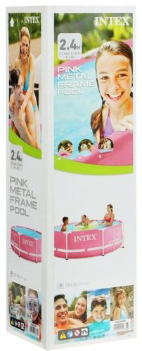 Бассейн каркасный Intex Pink Frame Pool 28290 NP, 244x244x76 см купить,51000