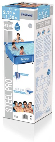 Бассейн каркасный Bestway 56401 Steel Pro, 221x150x43 см - ForteMarket Бассейн каркасный Bestway 56401 Steel Pro, 221x150x43 см купить,0