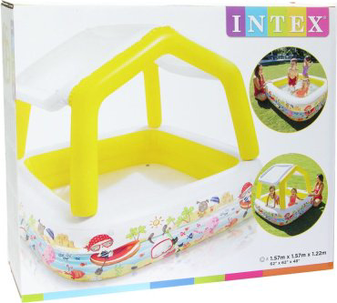 Бассейн надувной Intex 57470, 157x157x22 см купить,NaN