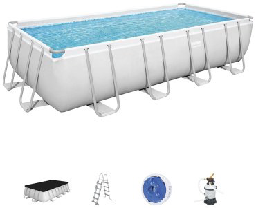 Бассейн каркасный Bestway Power Steel Rectangular 56671, 488x244x122 см купить,NaN
