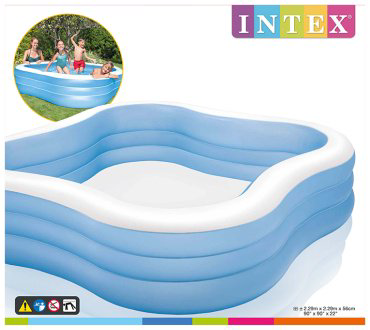 Бассейн надувной Intex 57495 NP, 229x229x56 см купить,NaN