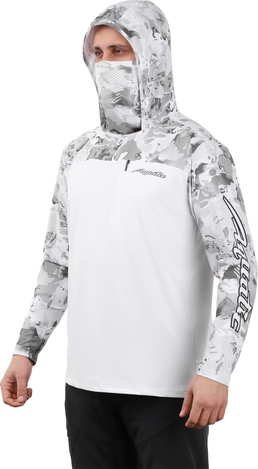 Лонгслив Аquatic Дж-08 white camo бело-серый M