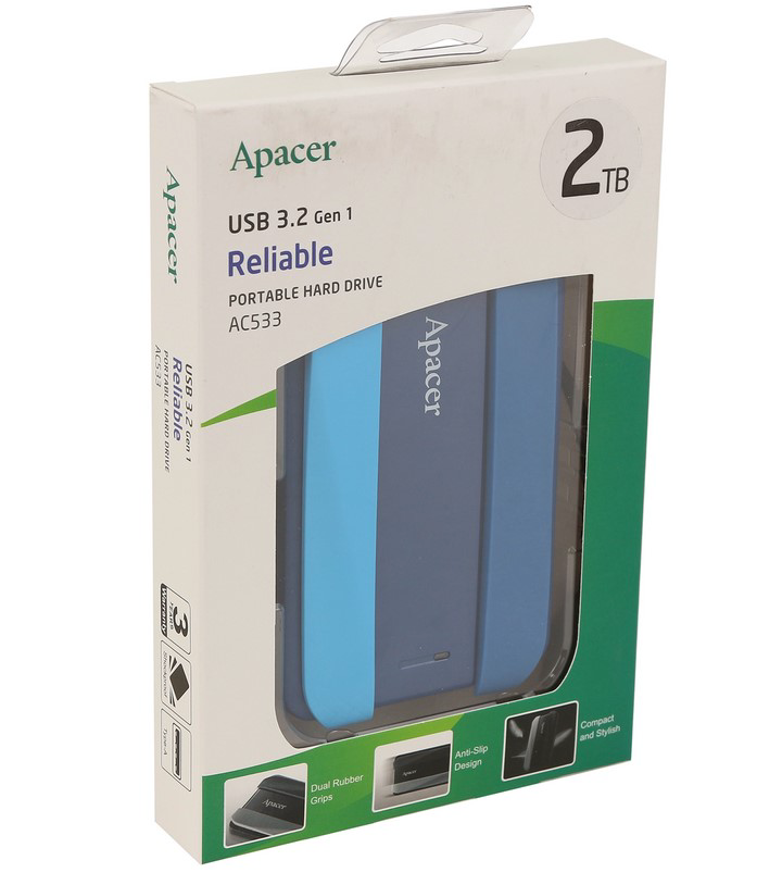 Внешний накопитель Apacer AC533 2 TB AP2TBAC533U-1 Blue 
