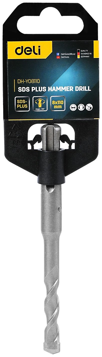 DELI бур EDH-Y08110 (SDS-plus, 8х110х160 мм) 1 шт