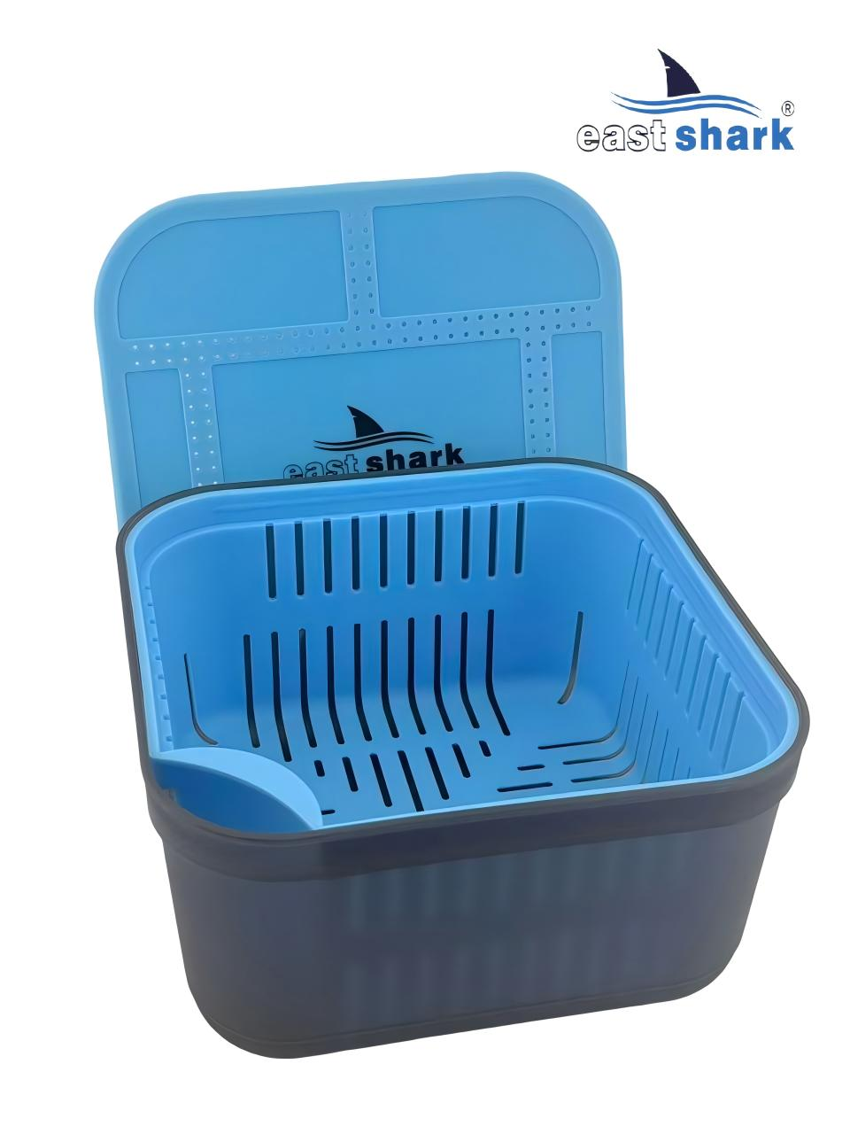 Емкость для наживки EastShark 95-T 1.6л сине-серая