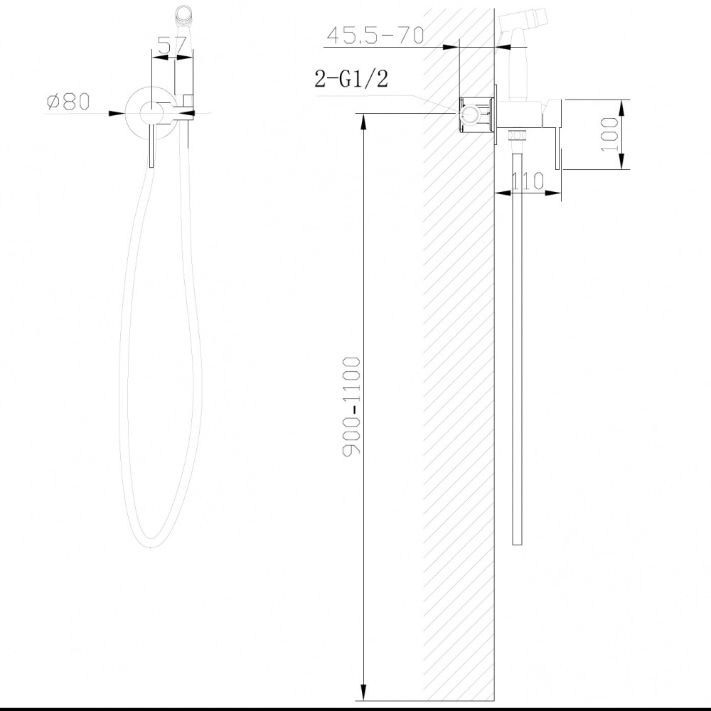 Смеситель с гигиеническим душем Abber Wasser Kreis AF8125RG розовое золото купить,NaN