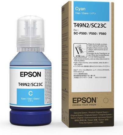 Чернила Epson TN49N2 Cyan для SureColor SC-F500 C13T49N200 голубые