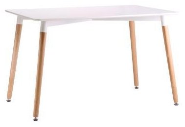 Обеденный стол SHANERIZ 6062, 120х80x77 см, ЛДСП, белый купить,NaN