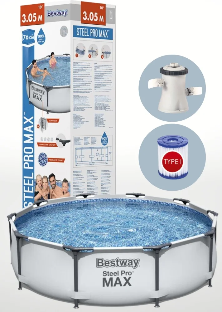 Бассейн каркасный Bestway 321755 305 см белый купить,NaN