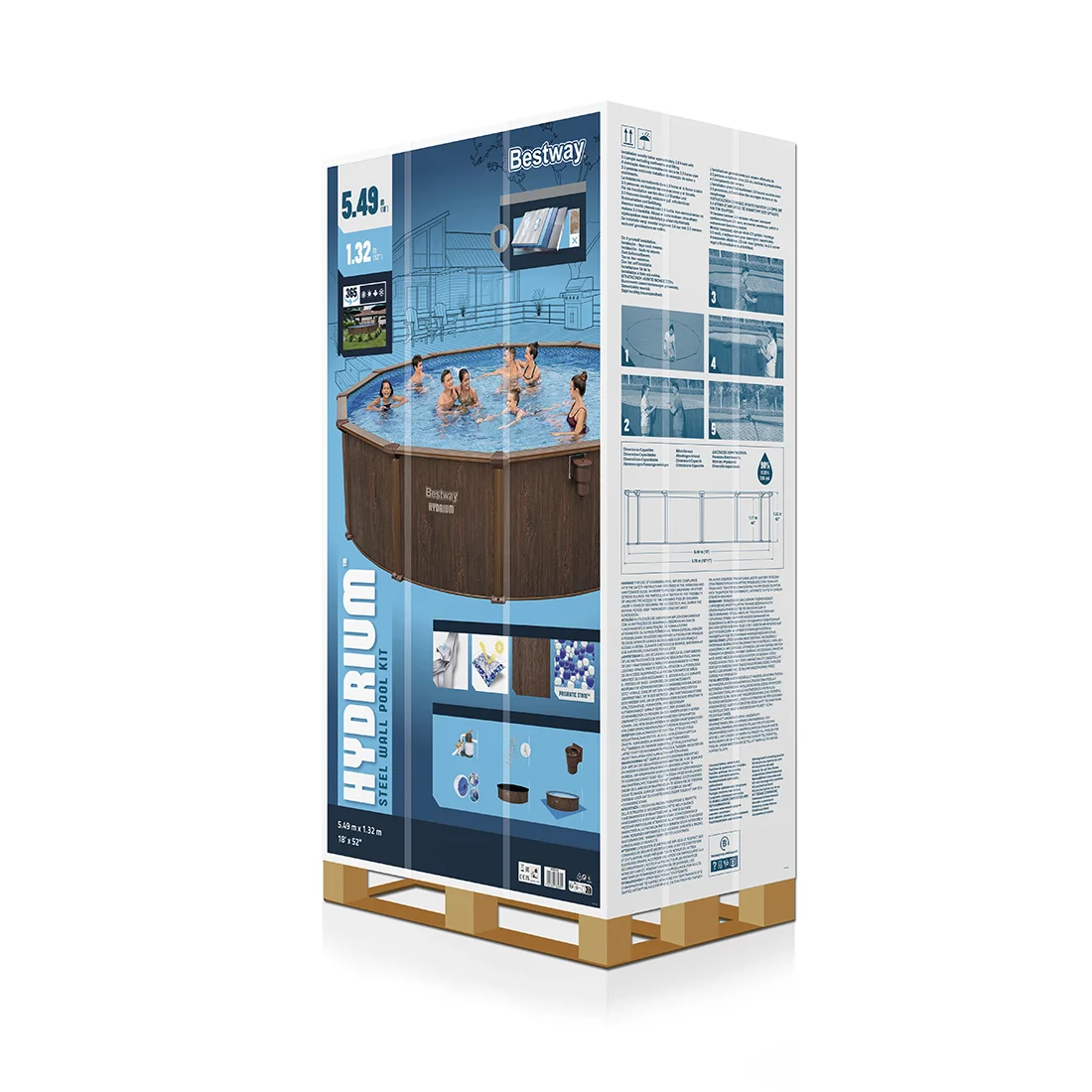 Бассейн каркасный Bestway 561CS 549 см коричневый - ForteMarket Бассейн каркасный Bestway 561CS 549 см коричневый купить,0