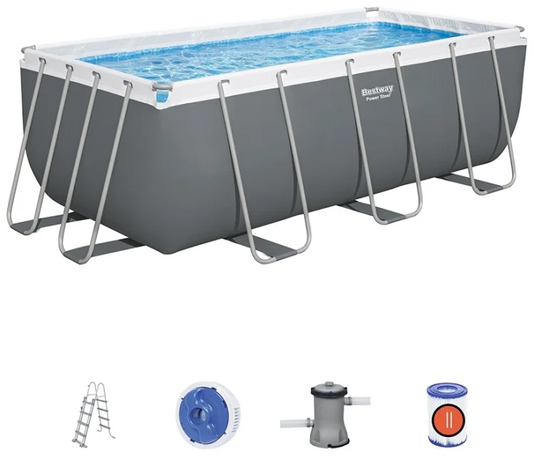 Бассейн каркасный Bestway 56456 412x201 см серый - ForteMarket Бассейн каркасный Bestway 56456 412x201 см серый купить,0