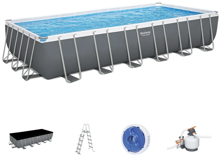 Бассейн каркасный Bestway 56475 732x366 см серый - ForteMarket Бассейн каркасный Bestway 56475 732x366 см серый купить,0
