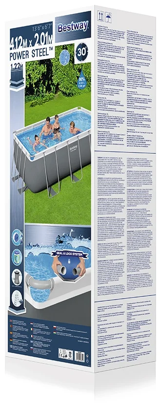 Бассейн каркасный Bestway 56456 412x201 см серый - ForteMarket Бассейн каркасный Bestway 56456 412x201 см серый купить,0
