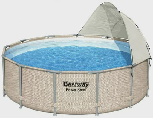 Бассейн каркасный Bestway Power steel 396 см бежевый