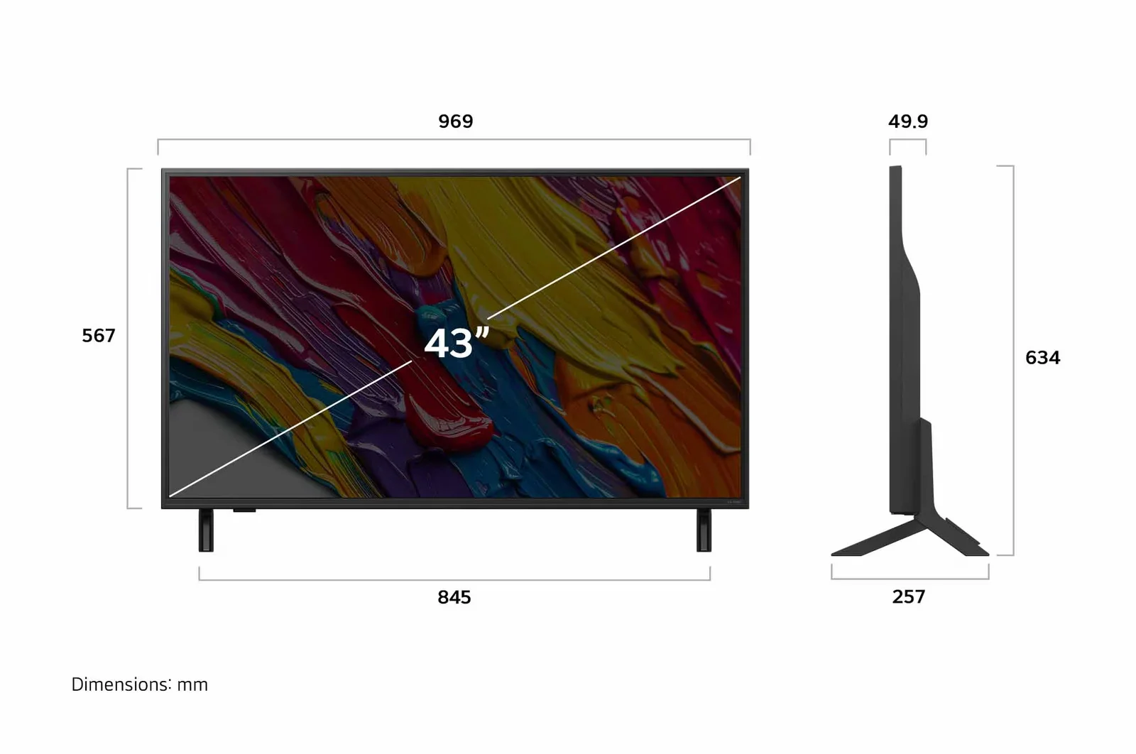 Телевизор 43" (108 см) LG 43QNED82A6B QNED 4K UHD Black купить,NaN