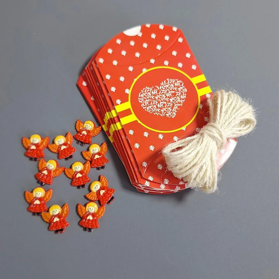 Подарочная упаковка Box.kz Сердце 9х6х2,5 см 10 шт красная