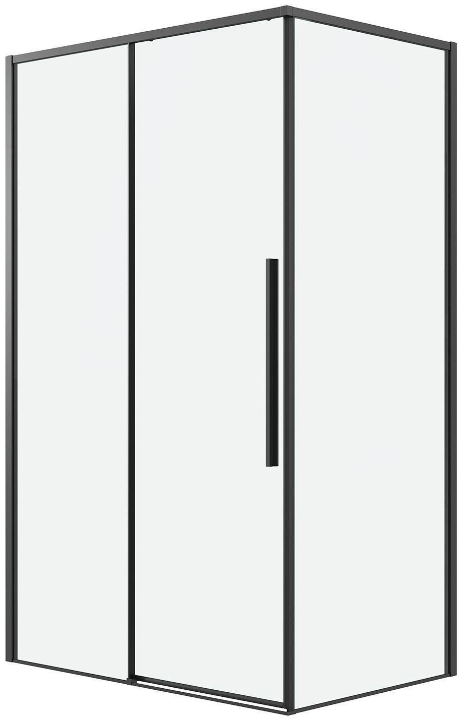 Душевое ограждение Grossman Galaxy 100.K33.01.110.21.00-200.K33.01.80.21.00 110х80х195см раздвижная,черный матовый,стекло прозрачное,2 места