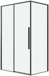 Душевое ограждение Grossman Galaxy 100.K33.01.110.21.00-200.K33.01.80.21.00 110х80х195см раздвижная,черный матовый,стекло прозрачное,2 места