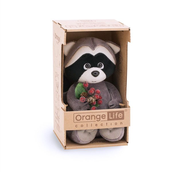 Мягкая игрушка Orange Life Енотик Дэнни зимняя рябина 15см купить,NaN