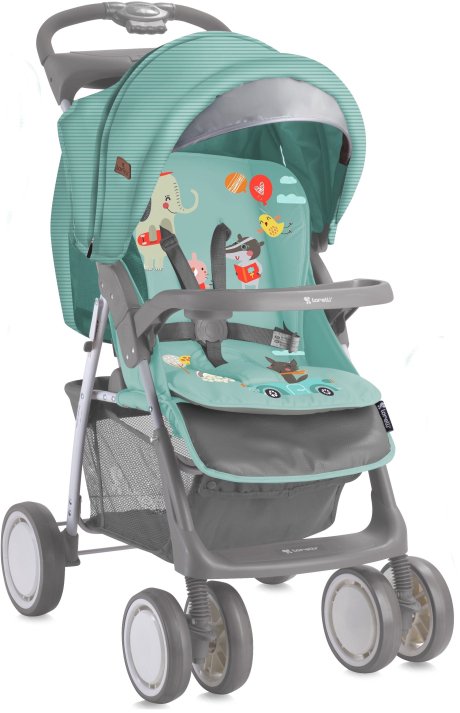Коляска Lorelli Foxy Happy Animals 1808 зеленая  купить,NaN