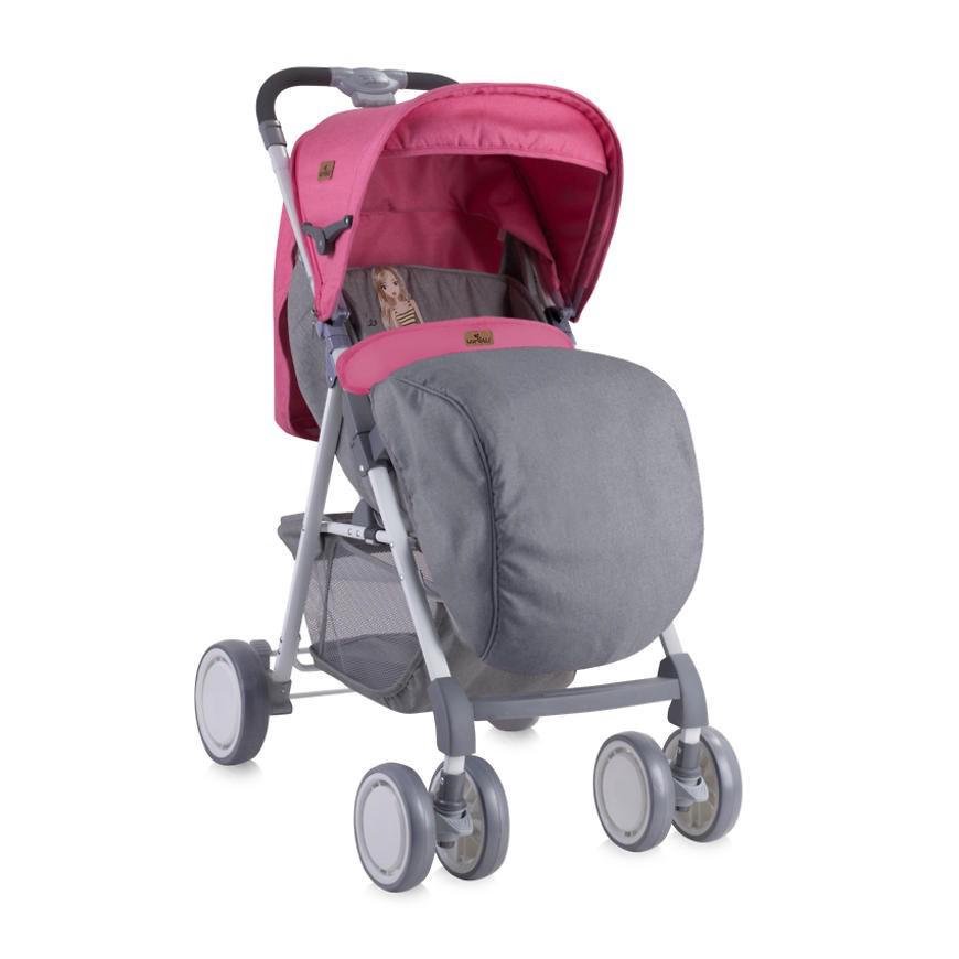 Коляска Bertoni Lorelli Aero Girl 1740 розовая купить,NaN