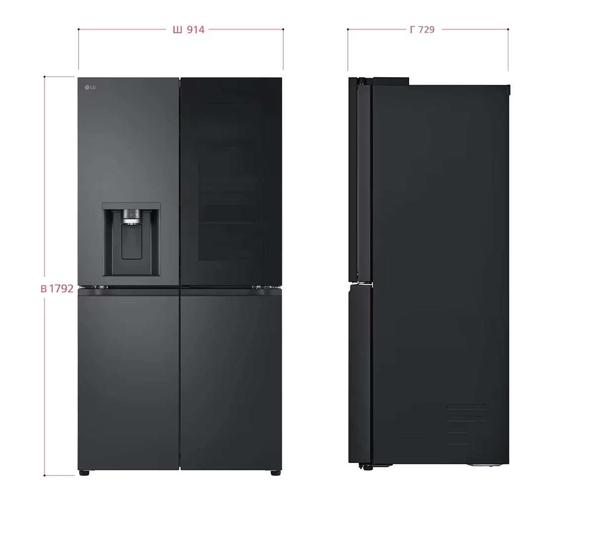 Холодильник LG GC-X24FFCBB Black купить,1399990
