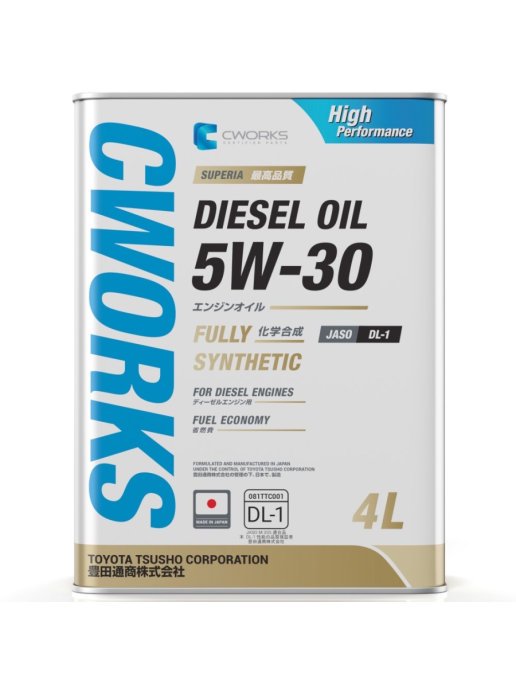 Моторное масло Cworks SUPERIA MOTOR 5W30 DL-1 4л