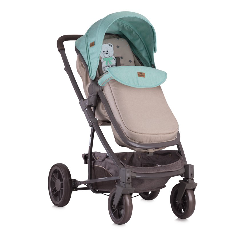 Коляска Lorelli S500 Teddy Bear 1848 зелено-бежевая купить,NaN