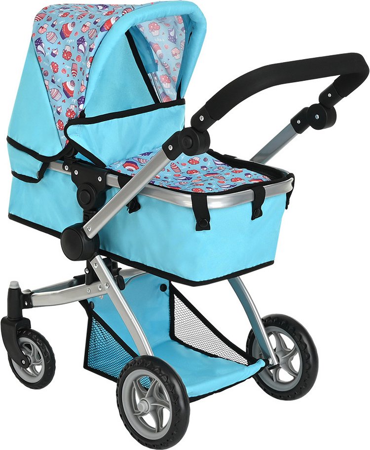 Кукольная коляска Pituso 9651B-Blue голубая купить,NaN