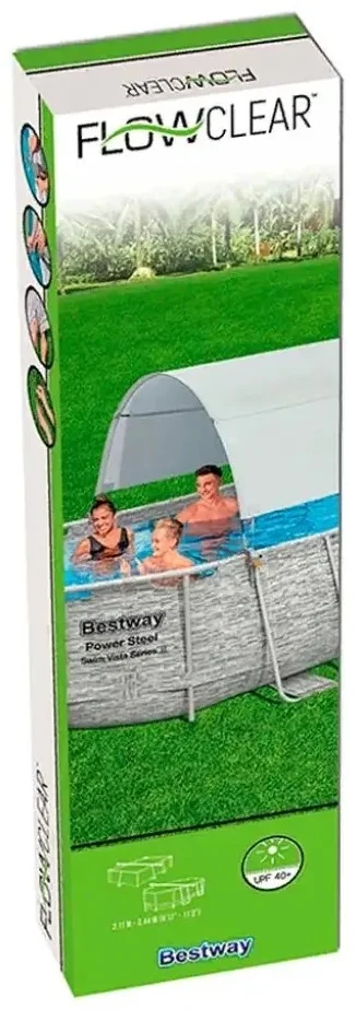 Тент для бассейна Bestway 58746 340x210см серый купить,0