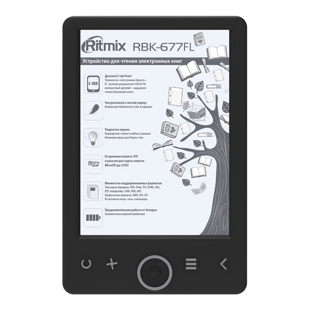 Электронная книга Ritmix RBK-677FL черная