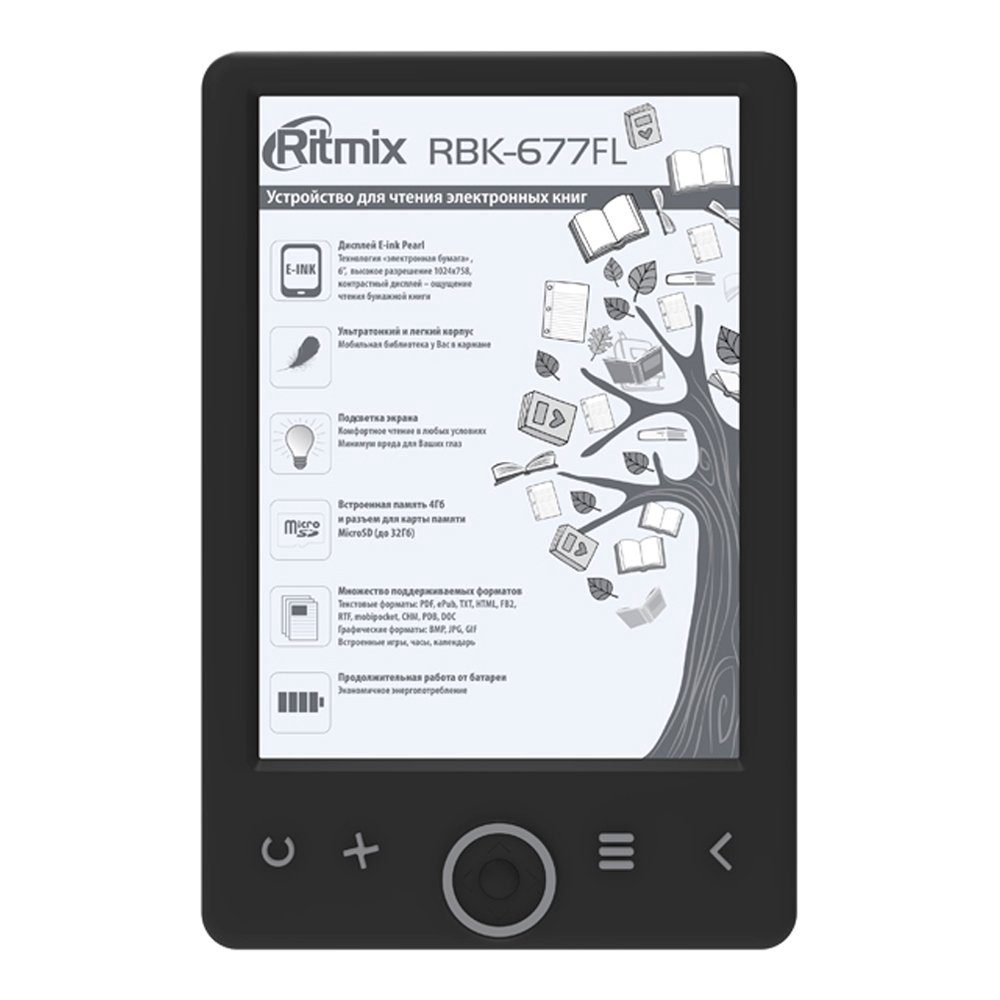 Электронная книга Ritmix RBK-677FL черная