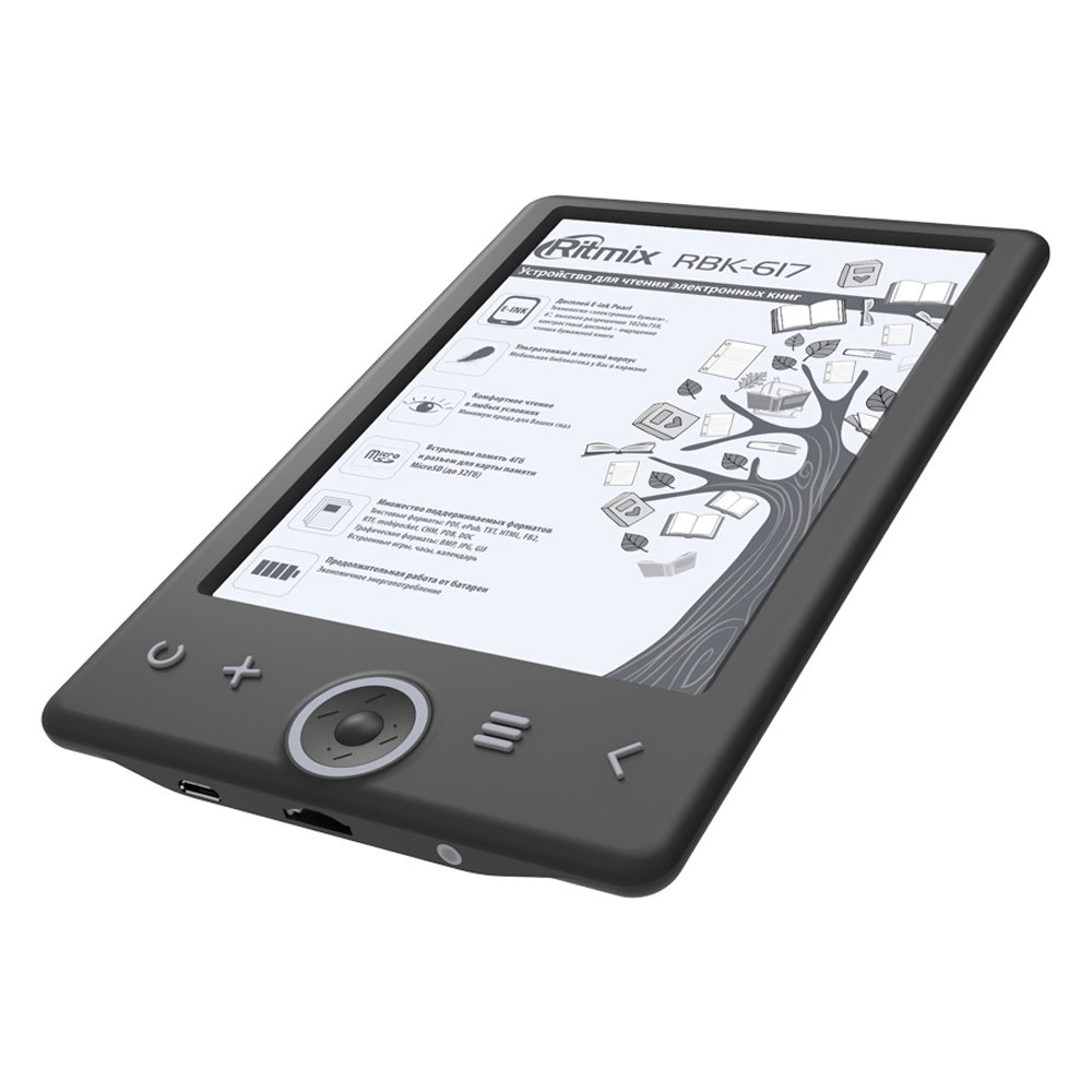 Электронная книга Ritmix RBK-617 черная купить,NaN
