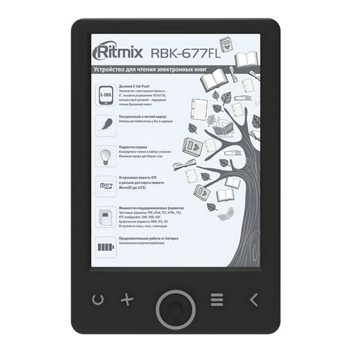 Электронная книга Ritmix RBK-677FL черная