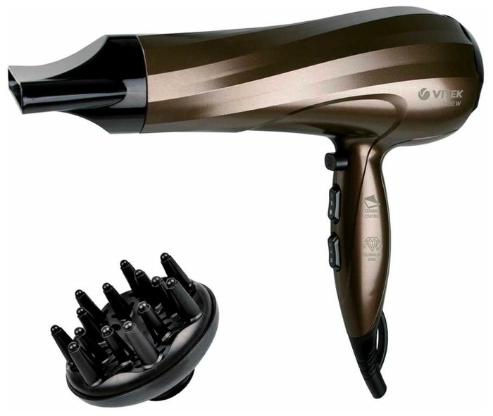 Фен Vitek VT-2298 BN коричневый купить,NaN