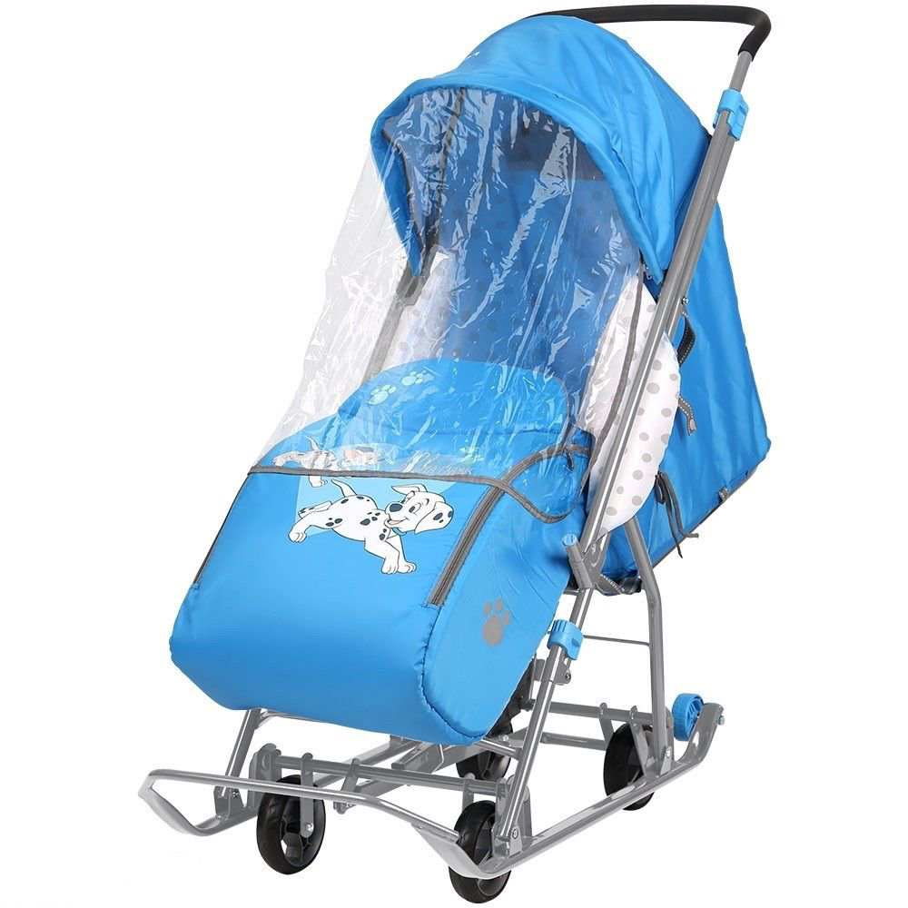 Cанки-коляска Nika Disney baby 1 Далматинец голубые купить,NaN