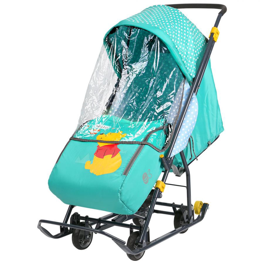 Cанки коляска Ника Disney Baby 1 Винни изумрудный купить,NaN