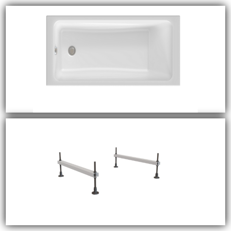 Ванна ODA Linkor 1600 160х70х44.5см белый