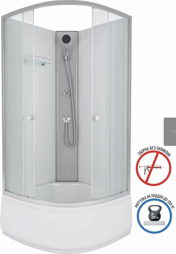 Душевая кабина Niagara Eco E90/40/MT/BK 90х90х195см белый