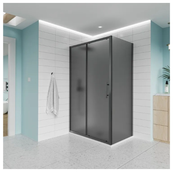 Угол душевой Veconi Evo 100 B Арт. E1-B-170-12-C9 + E-SP-B-80-12-C9 170х80х195см серый
