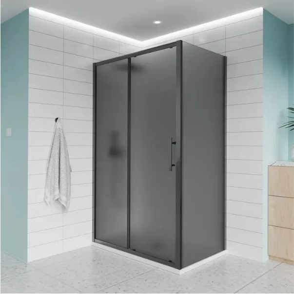 Угол душевой Veconi Evo E1-B-120-12-C9 + E-SP-B-100-12-C9 120х100х195см серый купить,326900