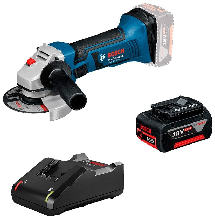 Шлифмашина угловая Bosch GWS 18-125 V-LI 0615990L6 купить,NaN