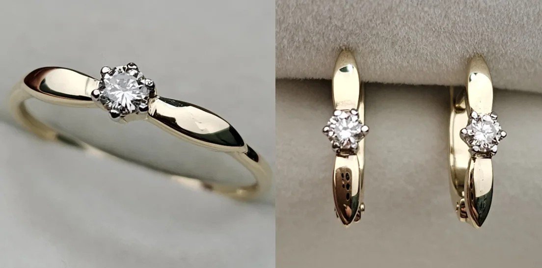 Комплект Deimantas 110143294 0,12ct 0,214ct. купить,NaN