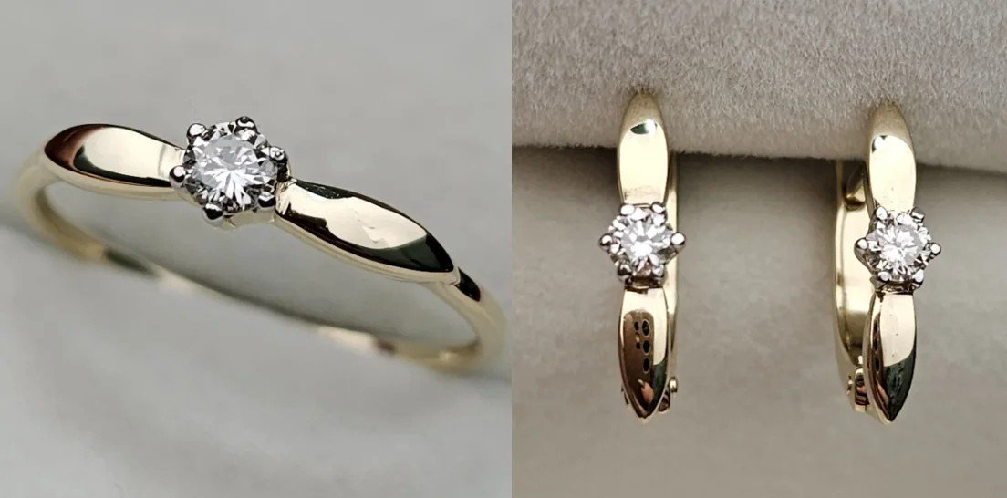 Комплект Deimantas 110143294 0,12ct 0,214ct. купить,NaN