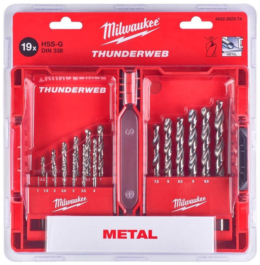 Сверло Milwaukee по металлу THUNDERWEB 4932352374 10 мм, 19 шт. купить,NaN