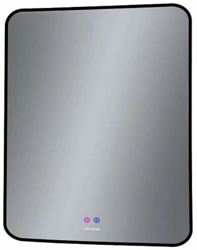 Зеркало Grossman Elegans Black LED 70х80х4.5см серый купить,NaN