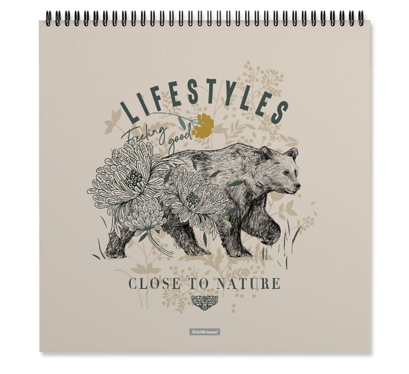 Альбом для эскизов ErichKrause Natural Life 190 г/м2 295x295 мм 40 л 53881 купить,NaN